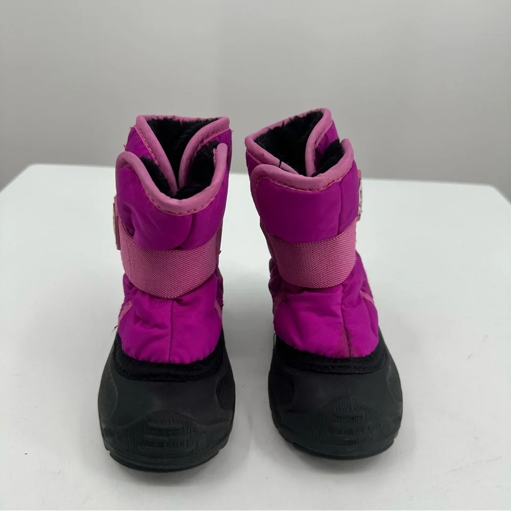 Kamik Pink Black Kids Winter Snow Boots Girls Baby 6 - Picture 2 of 7
